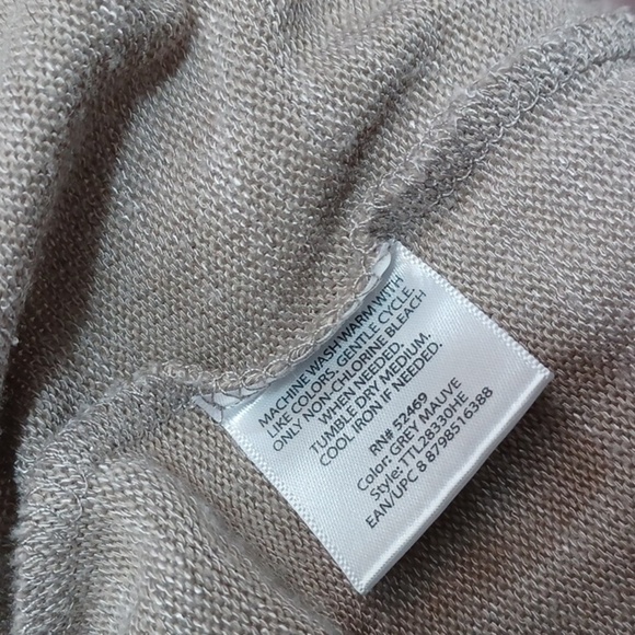 Time&True Woman's Lace Shoulder Cream Short Sleeve Wrap Sweater XL‎ 16-18 - Picture 8 of 8